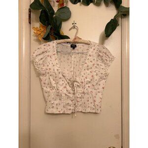 Beverly & Beck Women’s/ Floral Coquette lace Crop Sz M